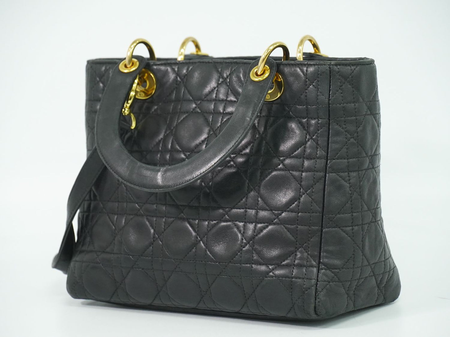 Christian Dior レディディオール 2WAY ショルダーバッグ ブラック