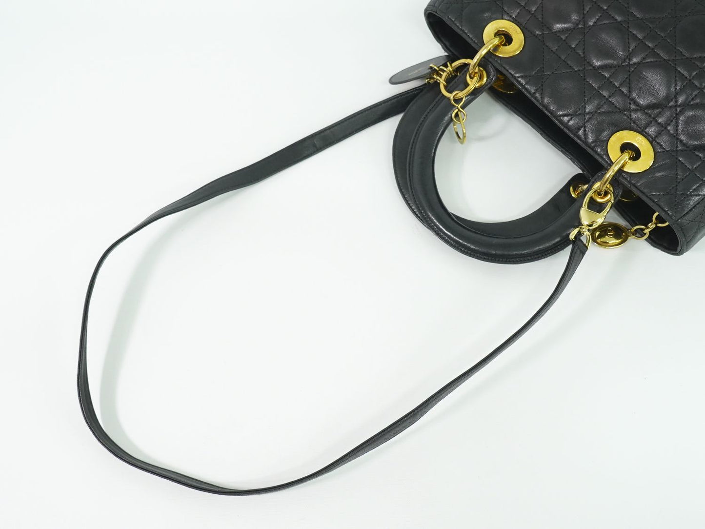 Christian Dior レディディオール 2WAY ショルダーバッグ ブラック