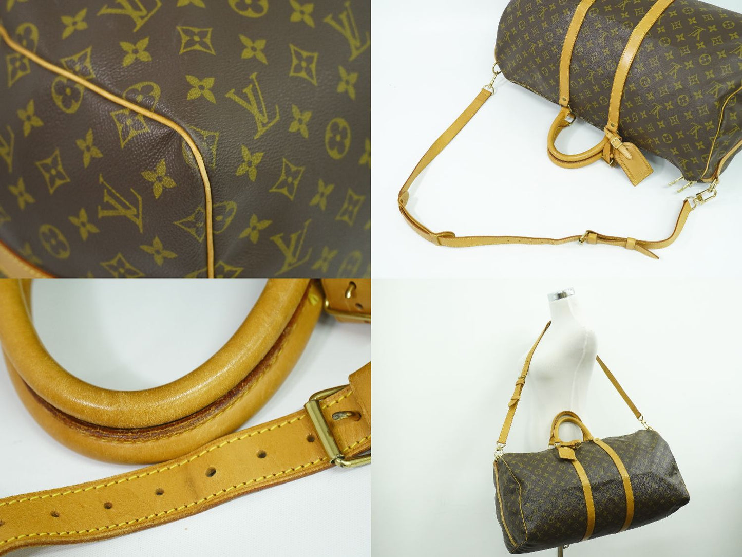 LOUIS VUITTON キーポルバンドリエール 55 モノグラム 2WAY ボストンバッグ M41414