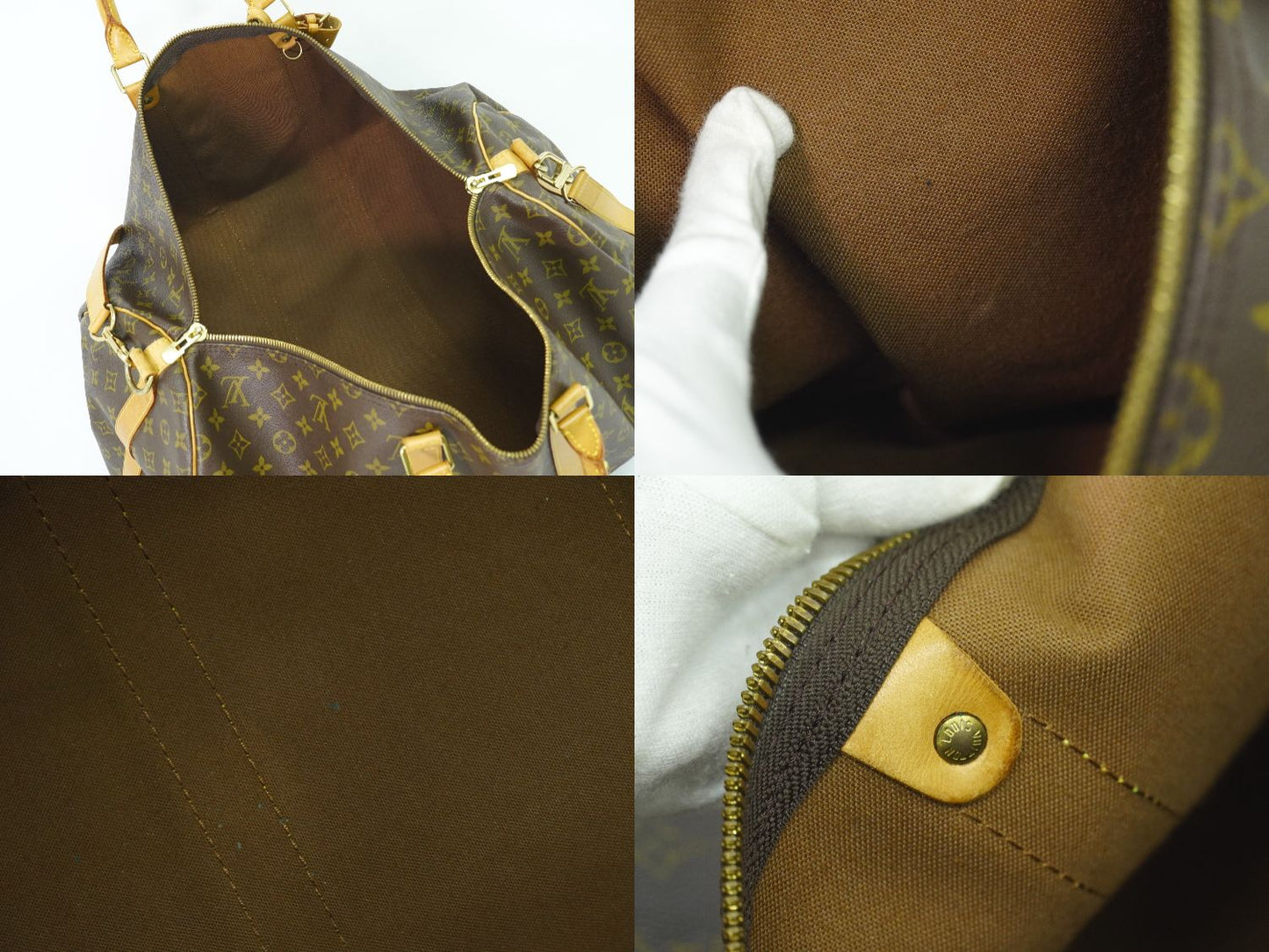 LOUIS VUITTON キーポルバンドリエール 55 モノグラム 2WAY ボストンバッグ M41414