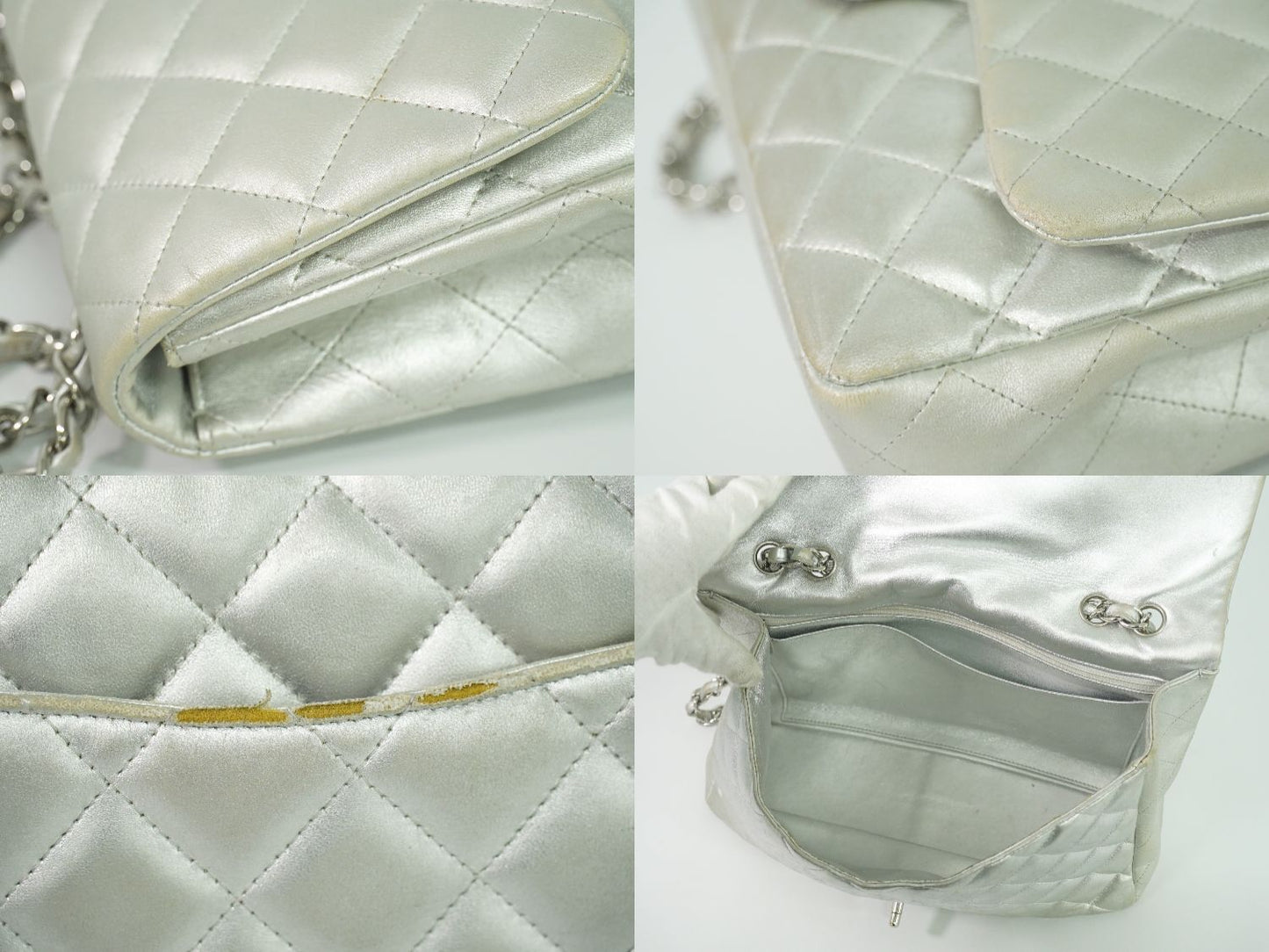 CHANEL ココマーク マトラッセ ショルダーバッグ シルバー
