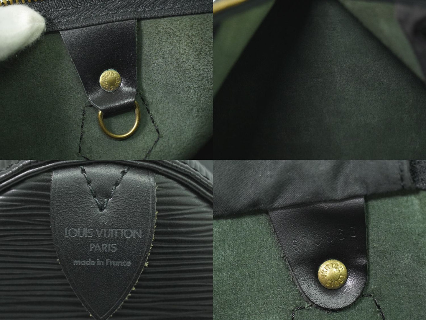 LOUIS VUITTON スピーディ 35 エピ レザー ミニ ボストンバッグ ノワール M42992