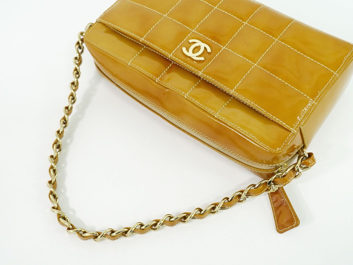 CHANEL ココマーク チョコバー ハンドバッグ ベージュ