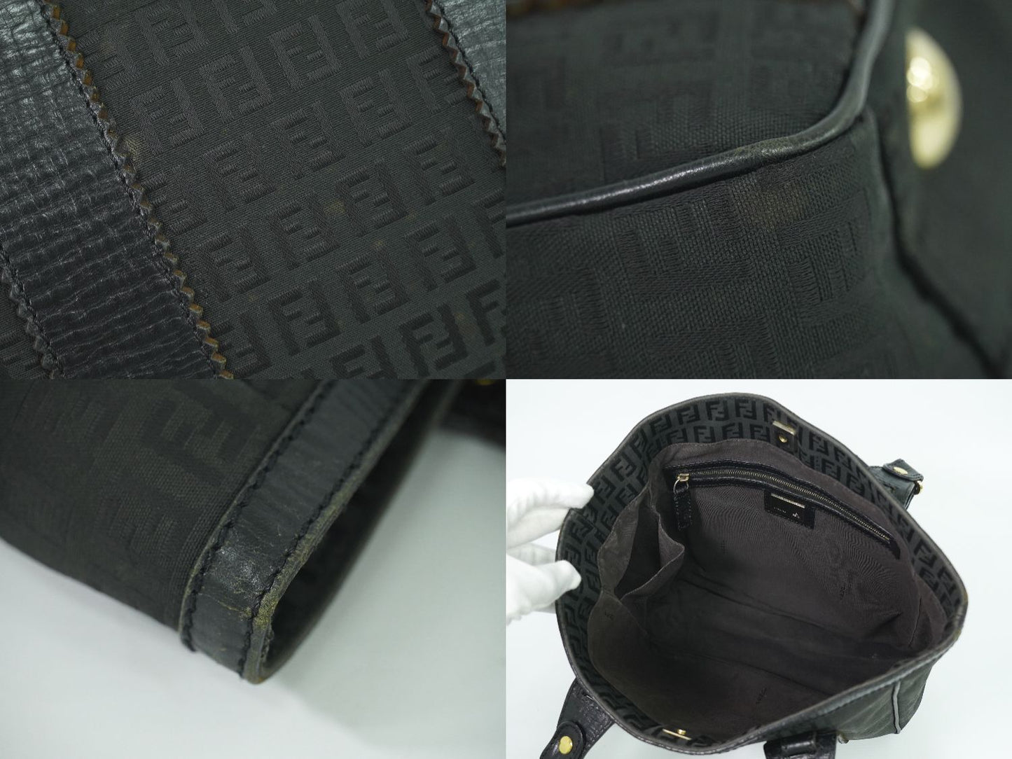FENDI ズッキーノ トートバッグ ブラック 8BH161