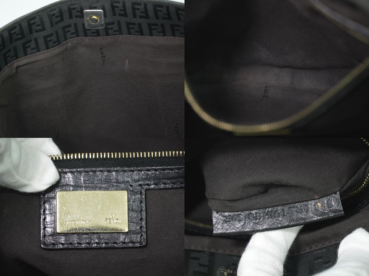 FENDI ズッキーノ トートバッグ ブラック 8BH161