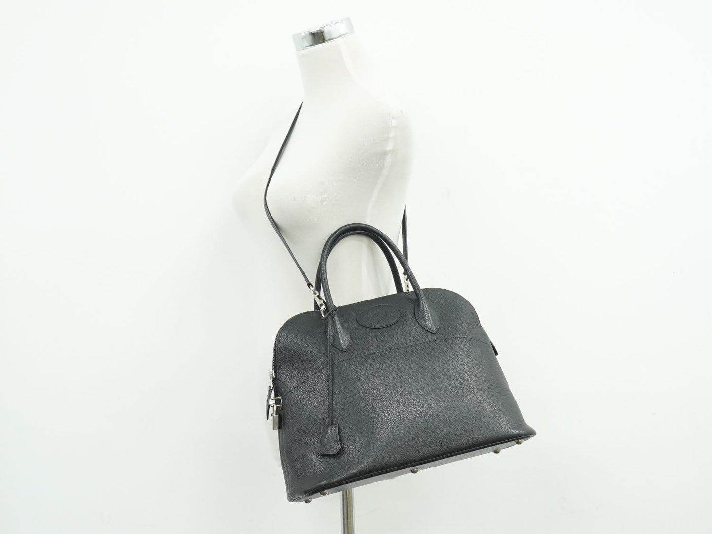 HERMES ボリード 35 2WAY ショルダーバッグ □J刻 ブラック