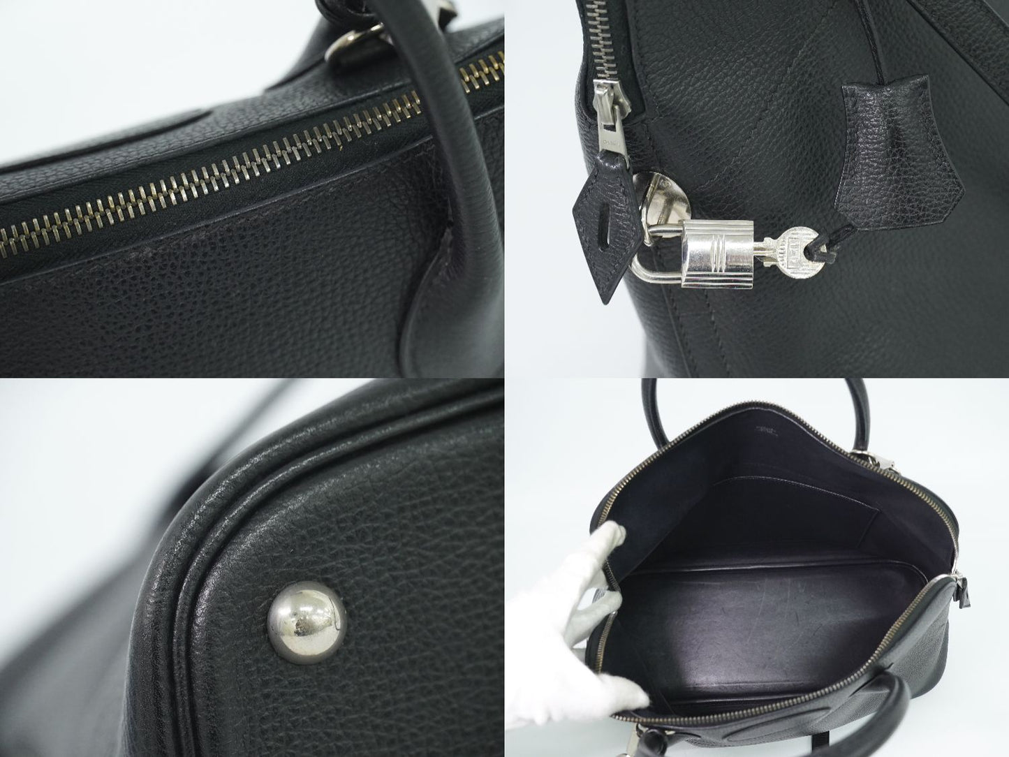 HERMES ボリード 35 2WAY ショルダーバッグ □J刻 ブラック