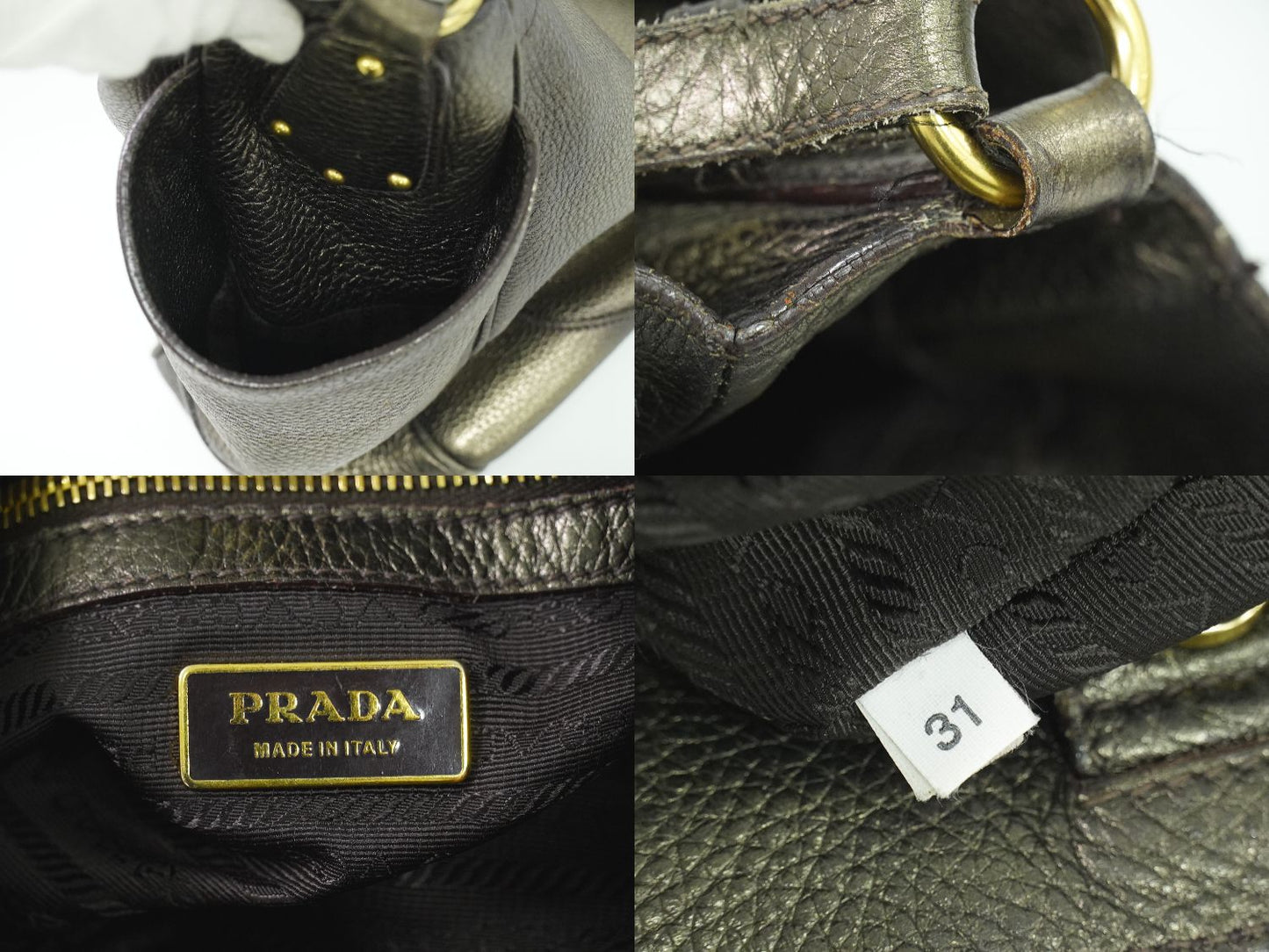 PRADA ショルダーバッグ ゴールド系
