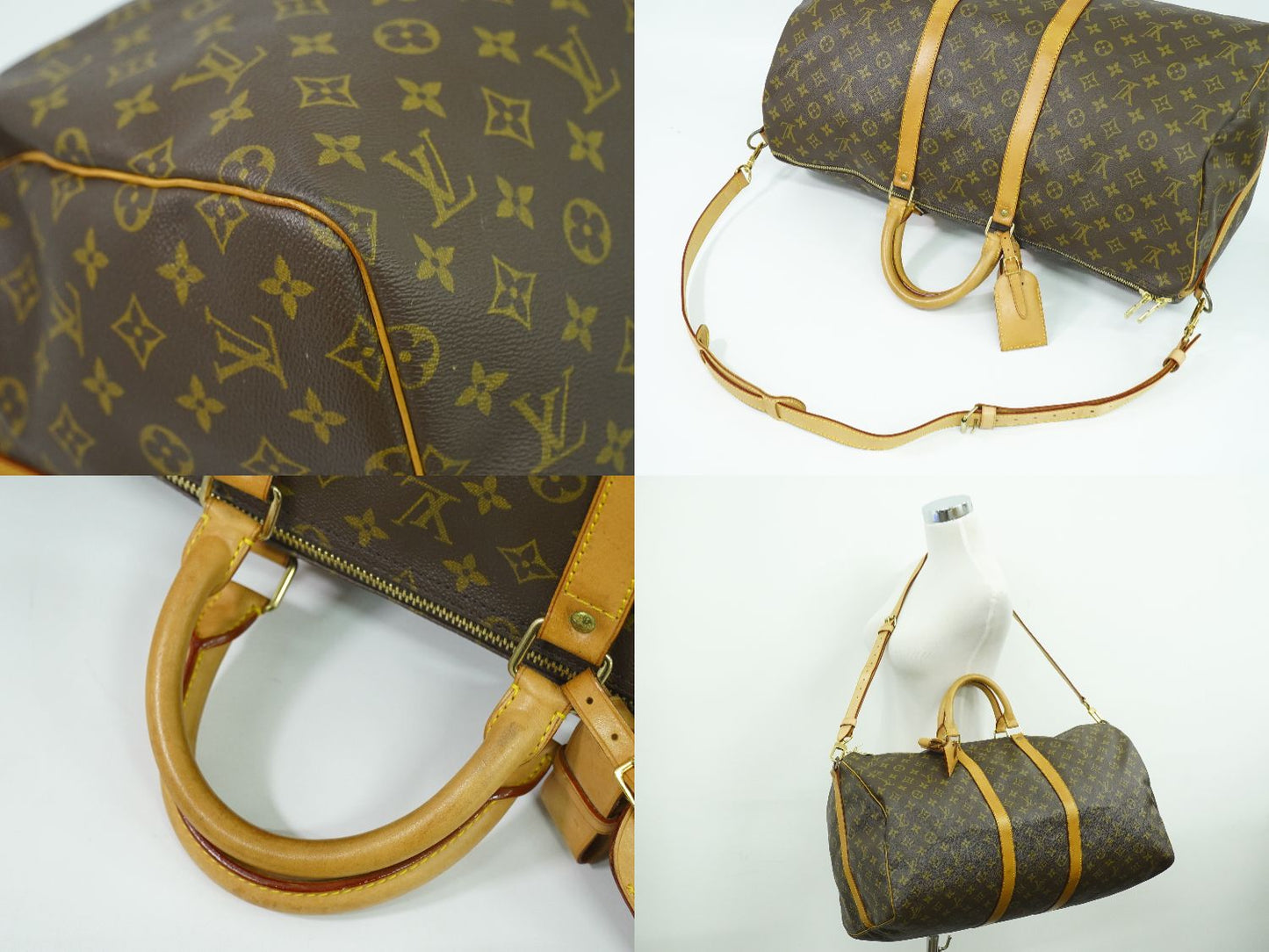 LOUIS VUITTON キーポルバンドリエール 55 モノグラム 2WAY ボストンバッグ M41414