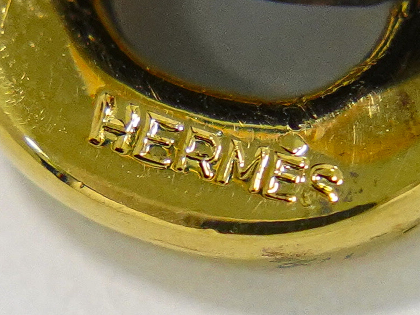 HERMES シェーヌダンクル イヤリング ゴールド ブラック