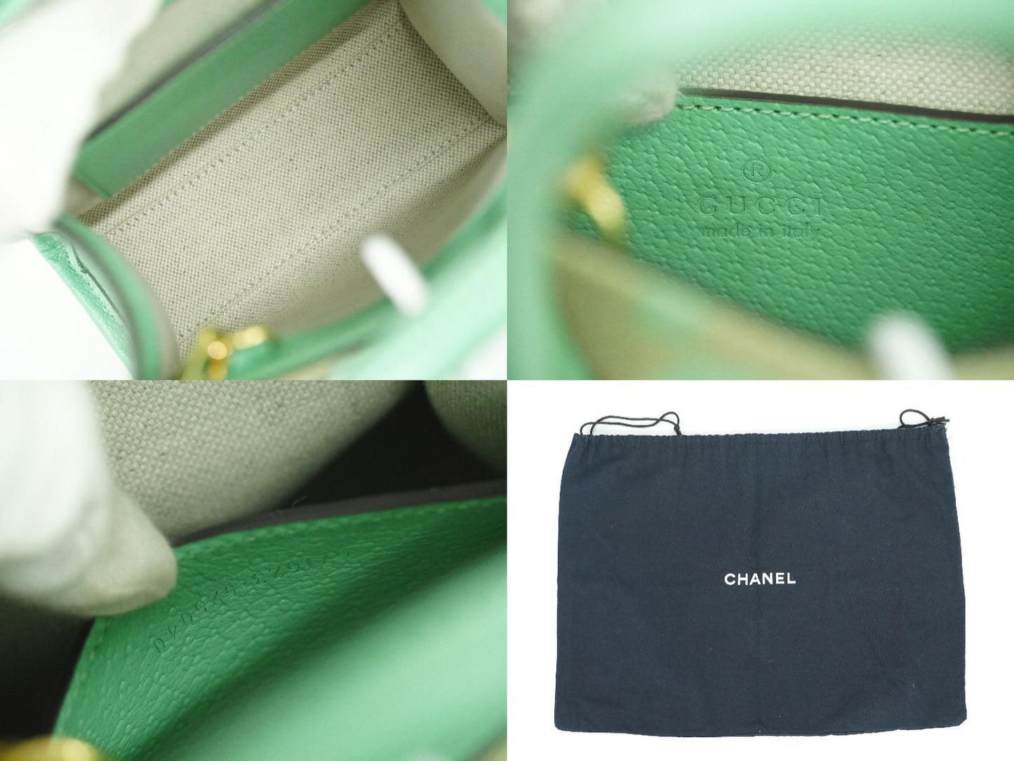 GUCCI ジャンボGG 2WAY ショルダーバッグ グリーン ベージュ 671623