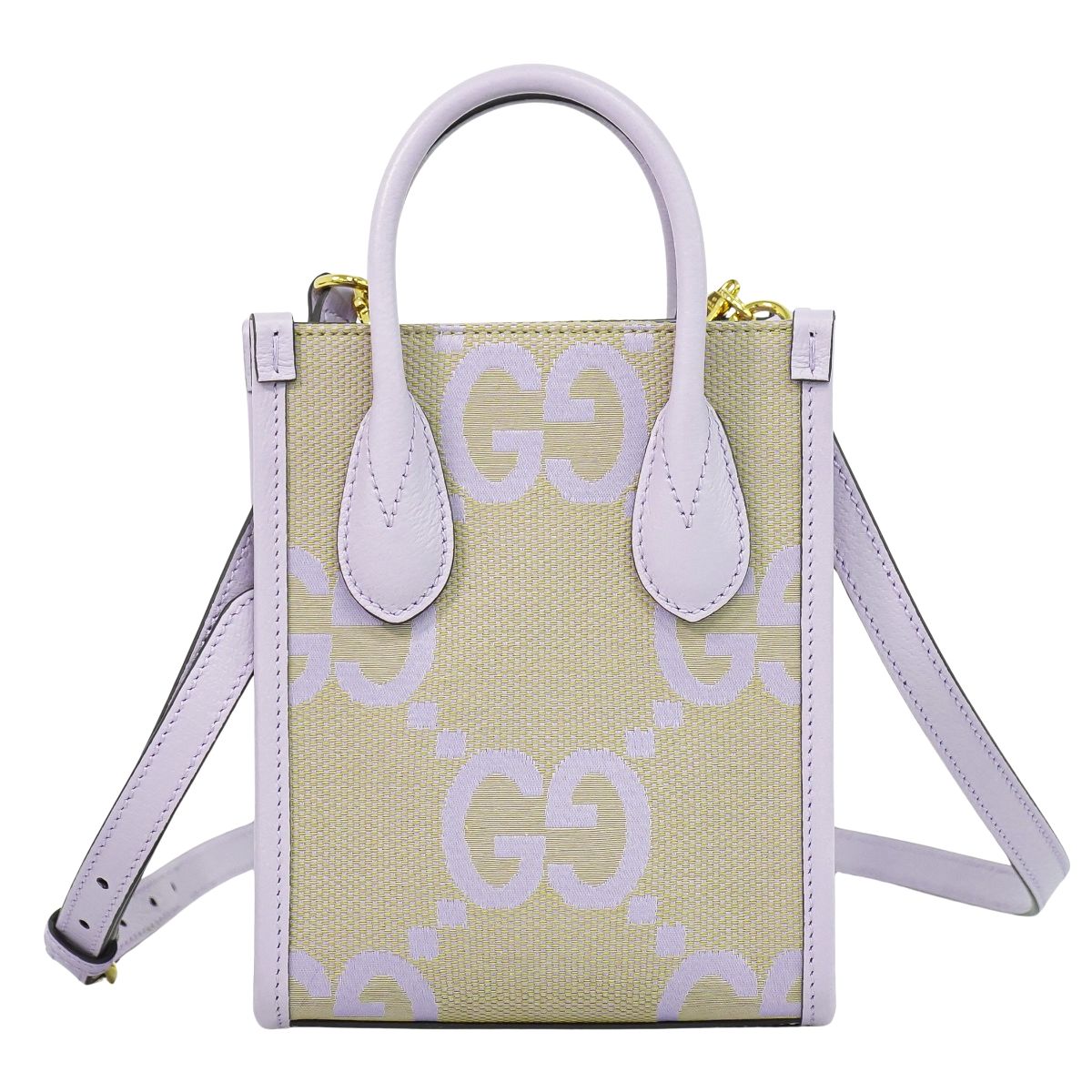 GUCCI ジャンボGG 2WAY ショルダーバッグ パープル ベージュ 671623