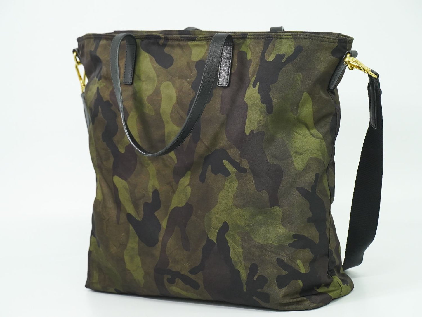 PRADA カモフラージュ 迷彩柄 2WAY ショルダーバッグ カーキ ブラック ブラウン