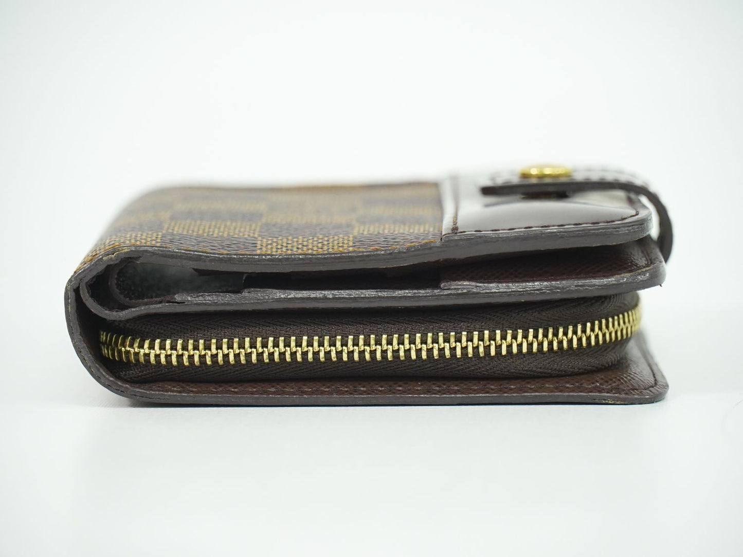 LOUIS VUITTON コンパクト ジップ ダミエ エベヌ 折財布 N61668