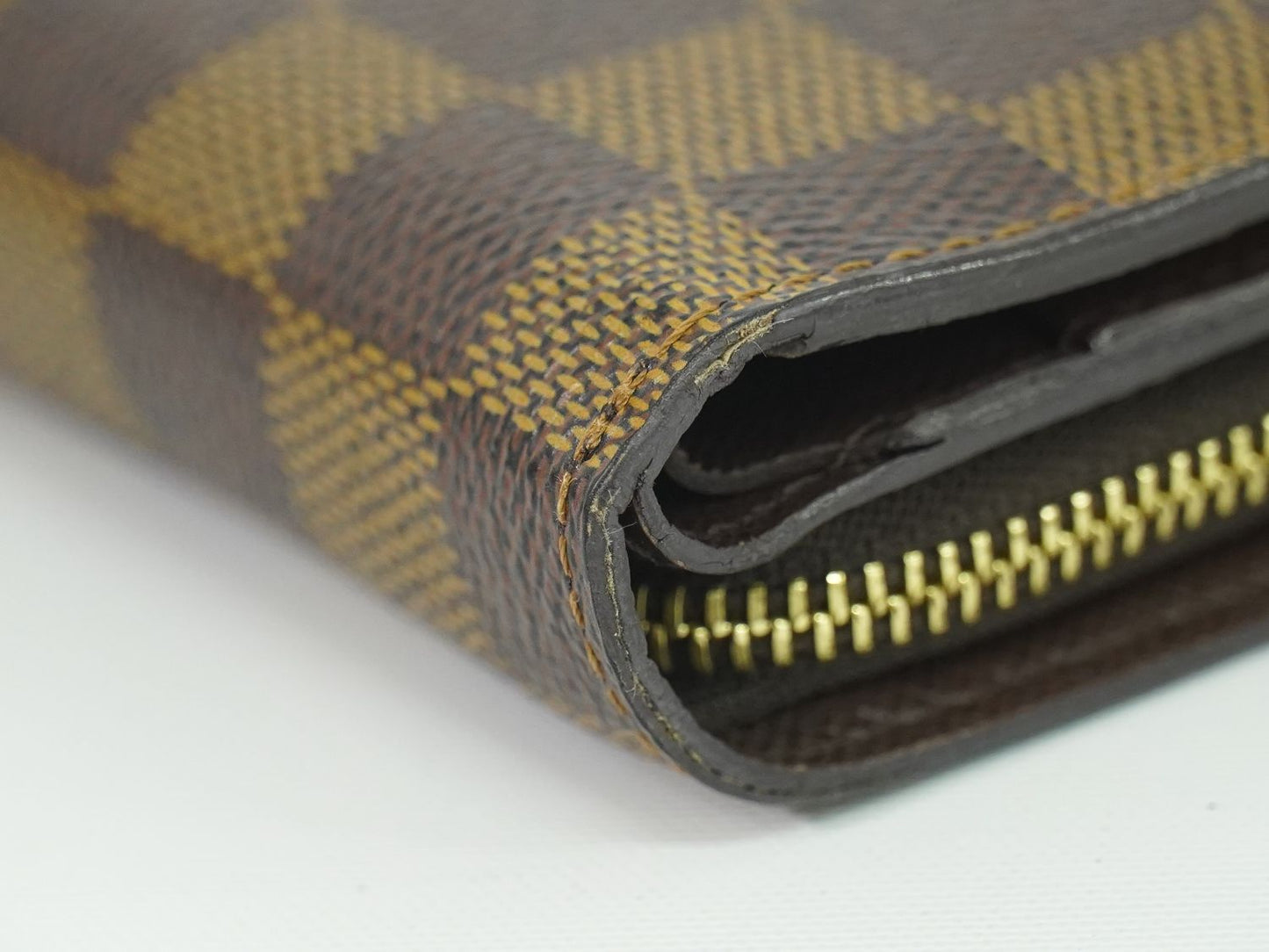 LOUIS VUITTON コンパクト ジップ ダミエ エベヌ 折財布 N61668