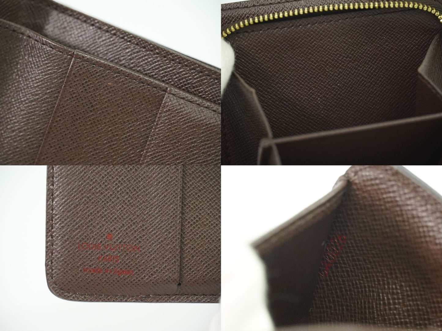 LOUIS VUITTON コンパクト ジップ ダミエ エベヌ 折財布 N61668