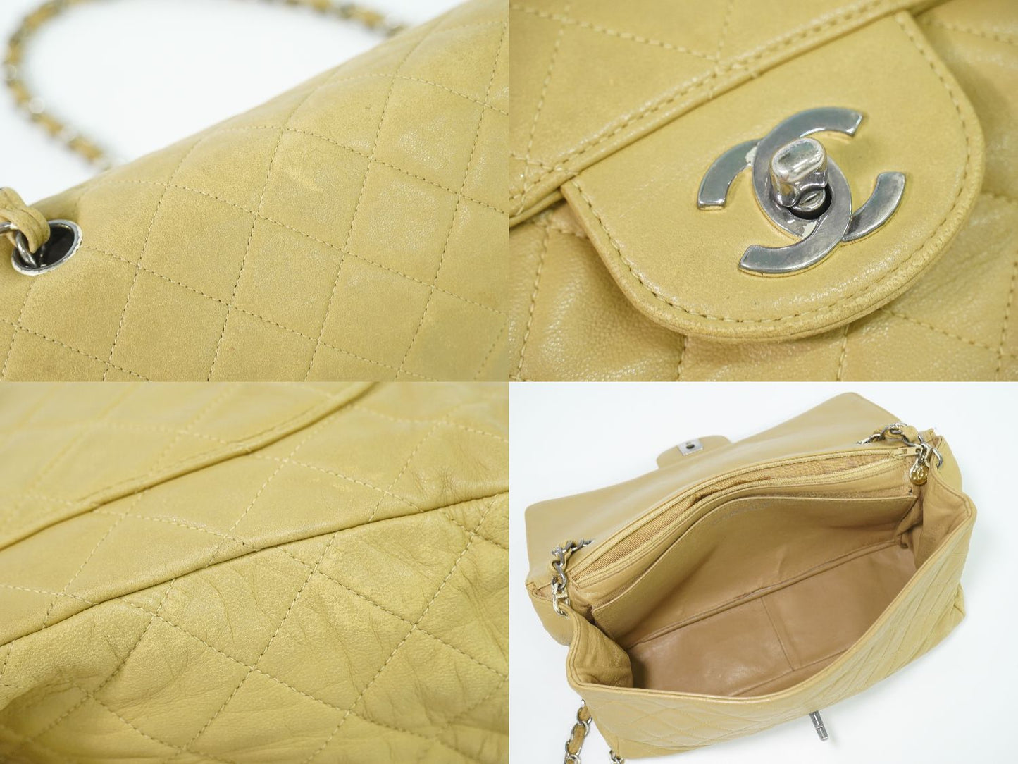CHANEL ココマーク マトラッセ ショルダーバッグ ベージュ