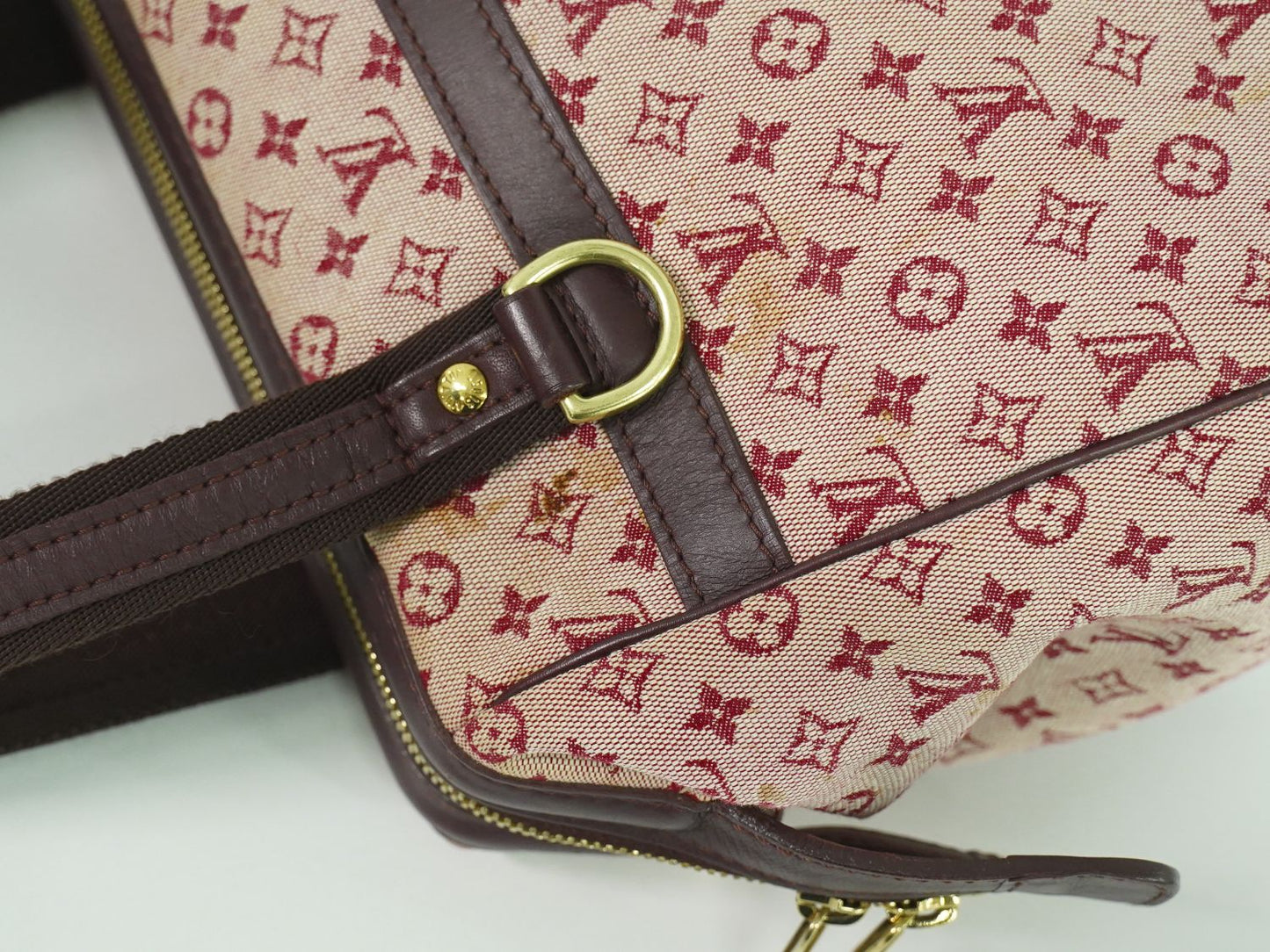 LOUIS VUITTON ジョセフィーヌ PM モノグラム ミニ ハンドバッグ スリーズ レッド M92314