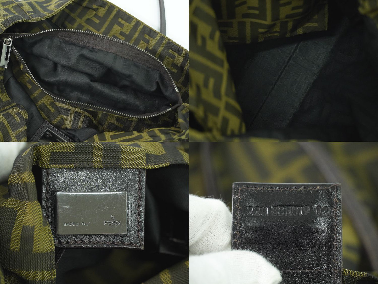 FENDI ズッカ トートバッグ ブラウン 8BH019