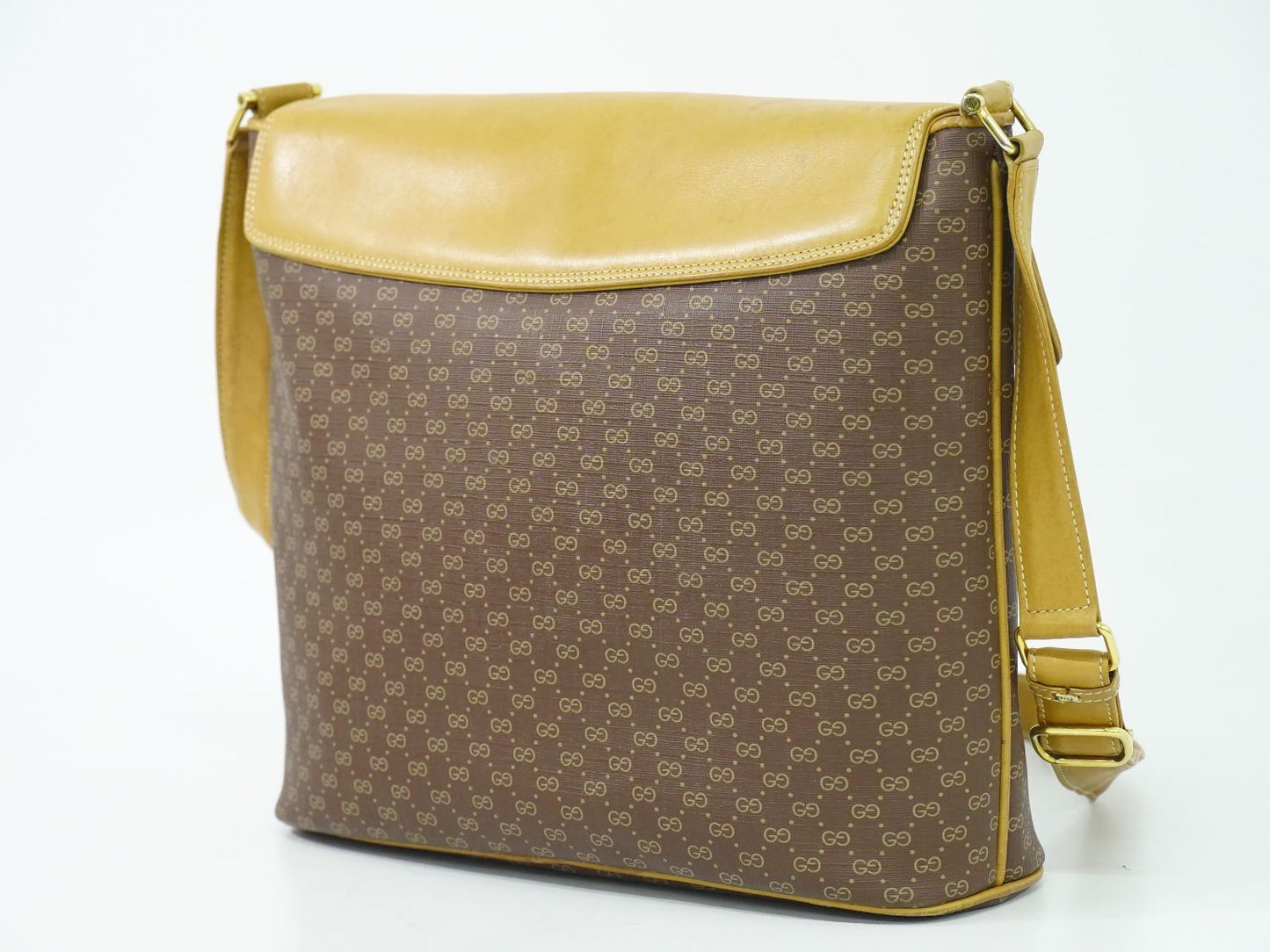GUCCI オールドグッチ マイクロGG ショルダーバッグ ブラウン ベージュ