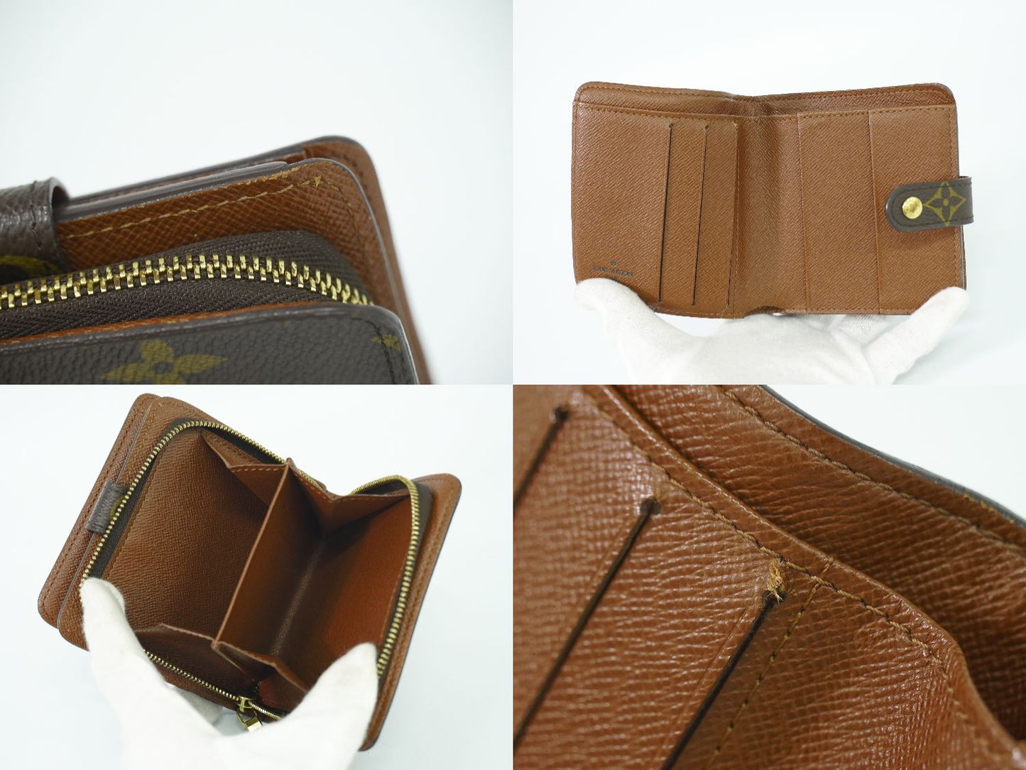 LOUIS VUITTON コンパクトジップ モノグラム 折財布 M61667