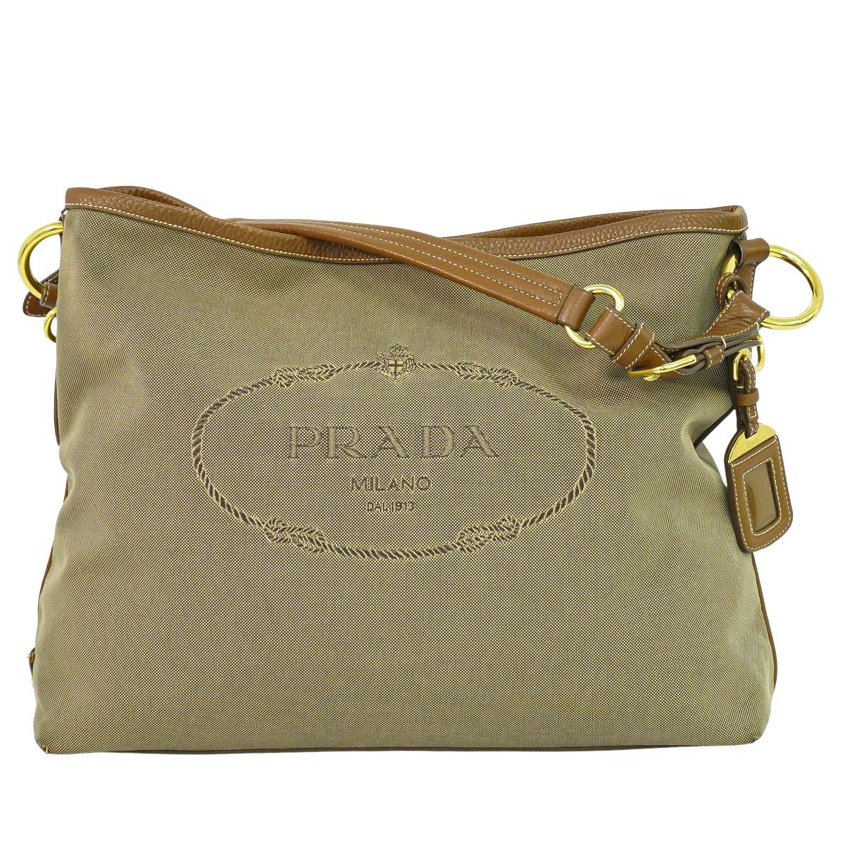 PRADA ロゴ ショルダーバッグ ブラウン
