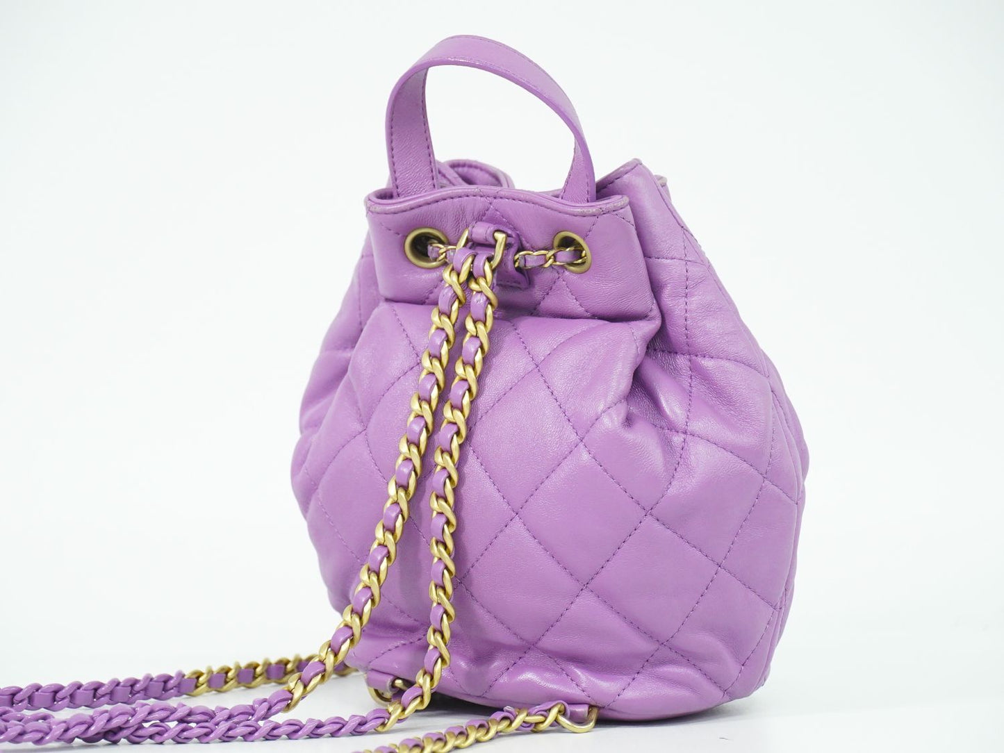 CHANEL ココマーク マトラッセ リュックサック パープル