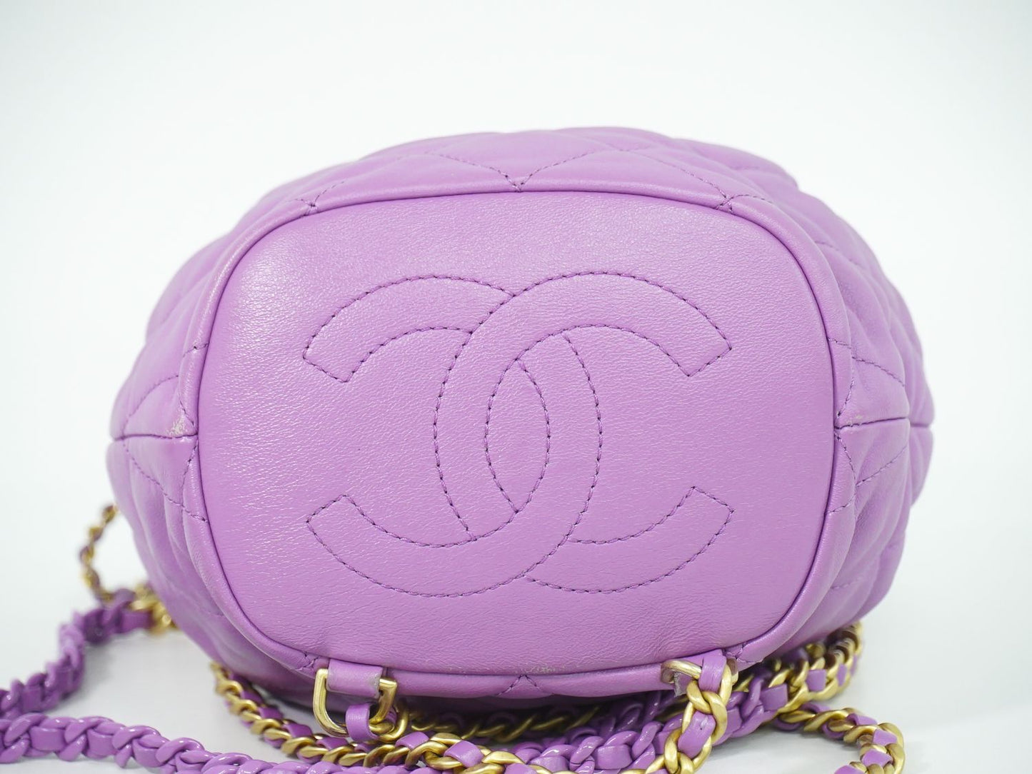 CHANEL ココマーク マトラッセ リュックサック パープル