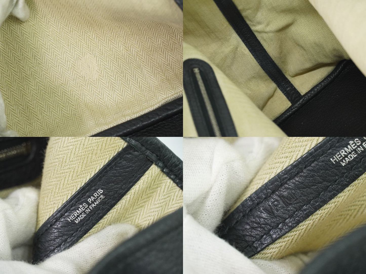HERMES ガーデンパーティ PM トートバッグ □M刻 ブラック