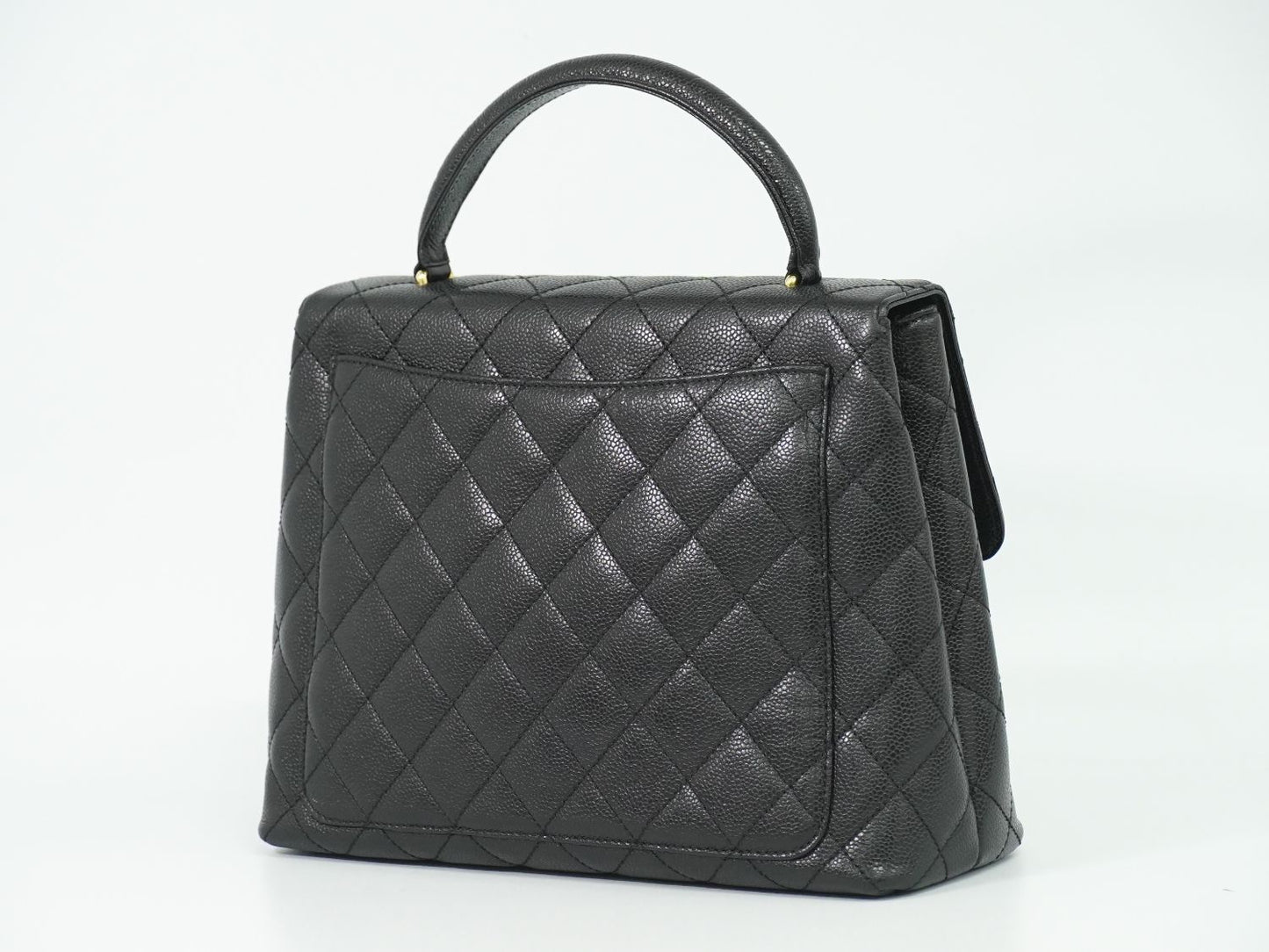 CHANEL ココマーク マトラッセ ハンドバッグ ブラック