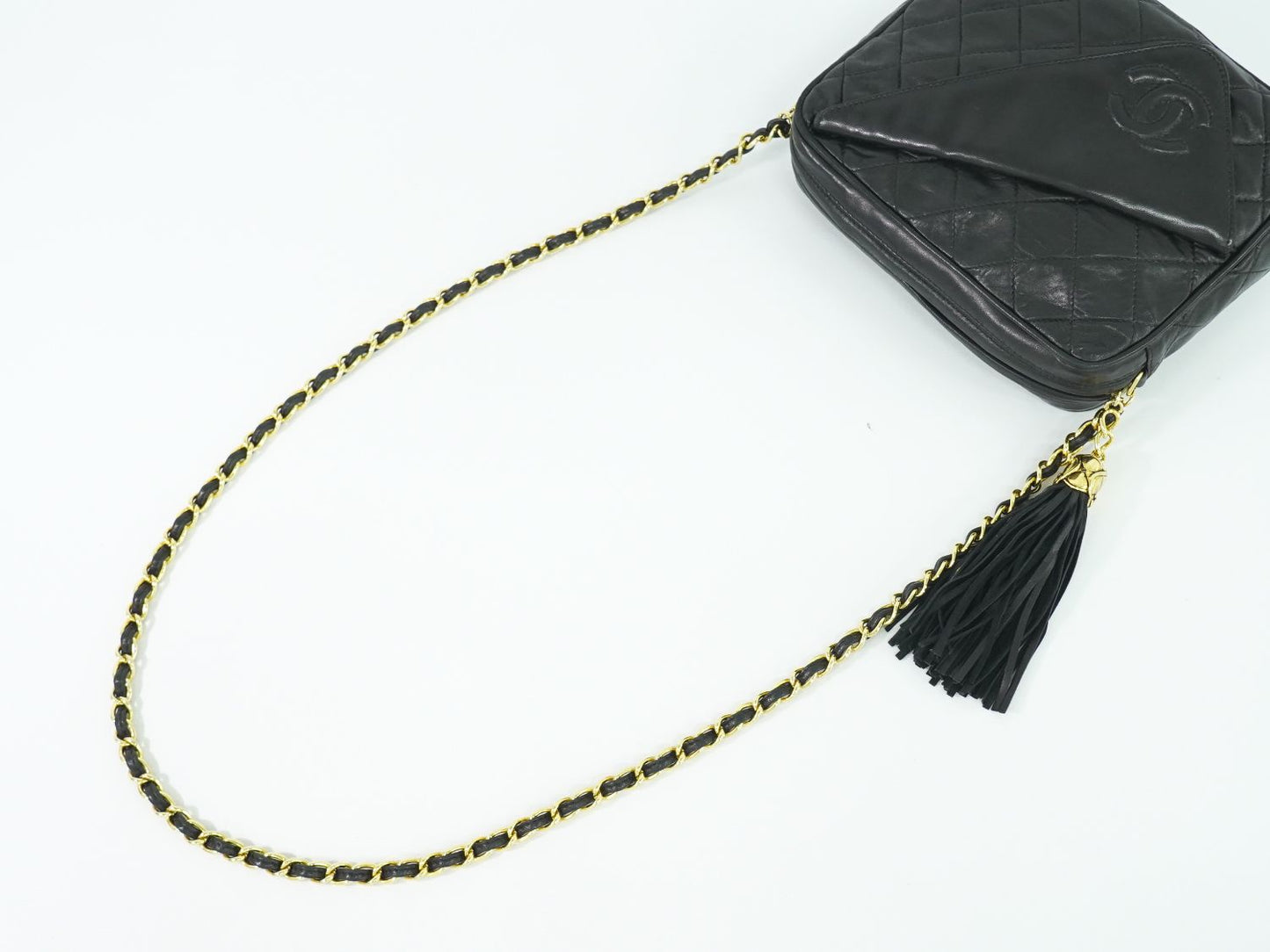 CHANEL ココマーク マトラッセ ショルダーバッグ ブラック