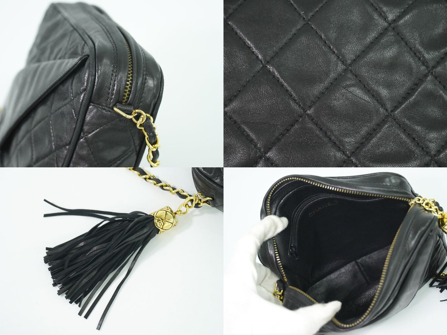 CHANEL ココマーク マトラッセ ショルダーバッグ ブラック