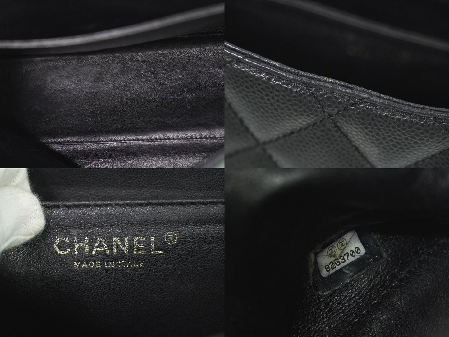 CHANEL ココマーク マトラッセ ハンドバッグ ブラック