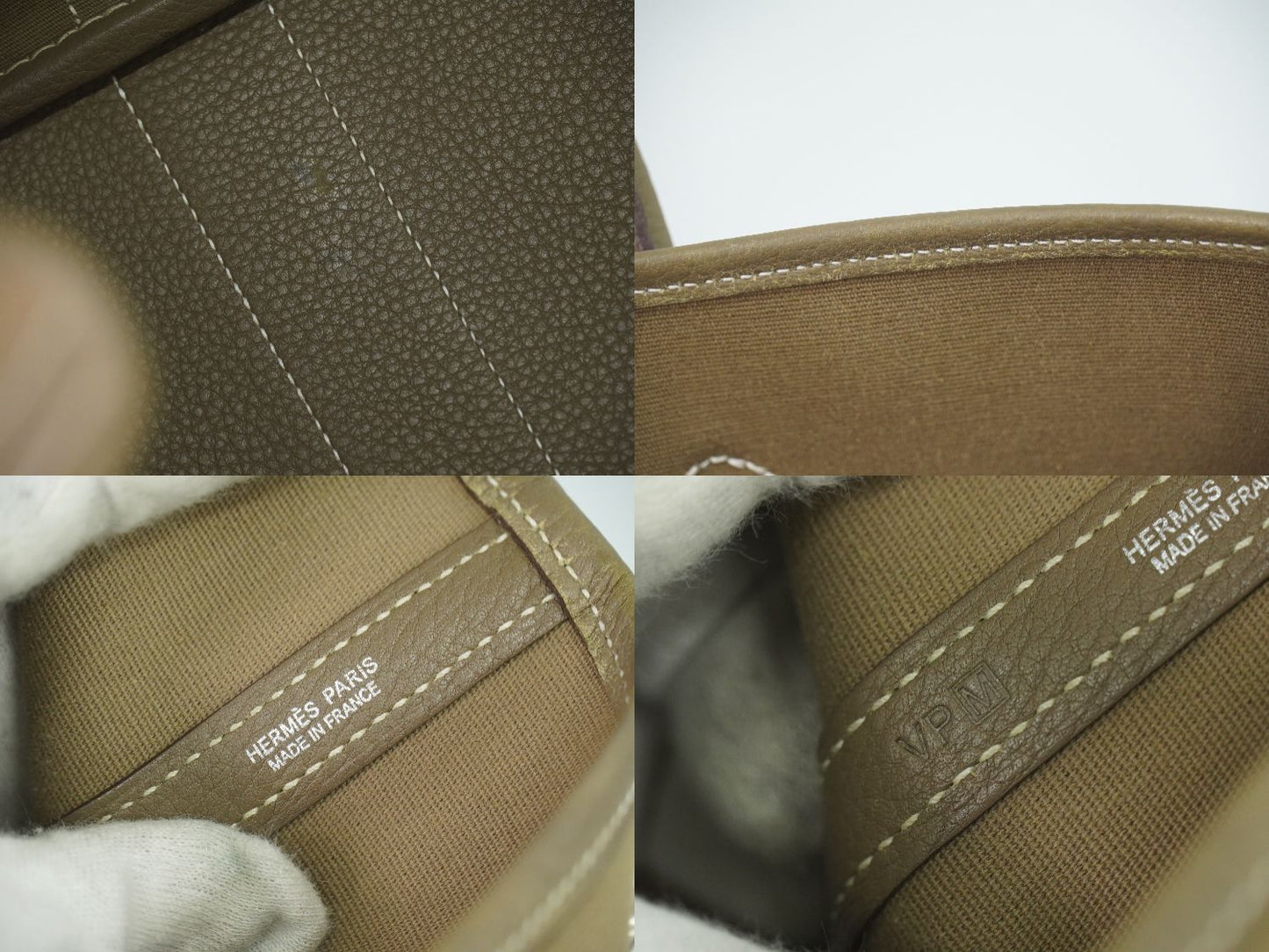 HERMES ガーデンパーティ PM トートバッグ □M刻 エトゥープ