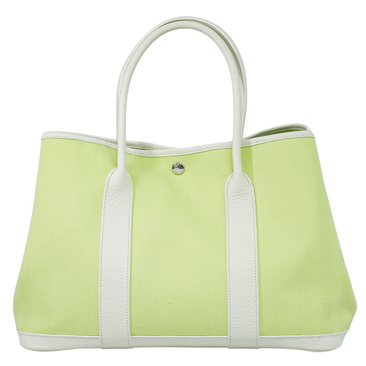 HERMES ガーデンパーティ PM トートバッグ T刻 ライムグリーン