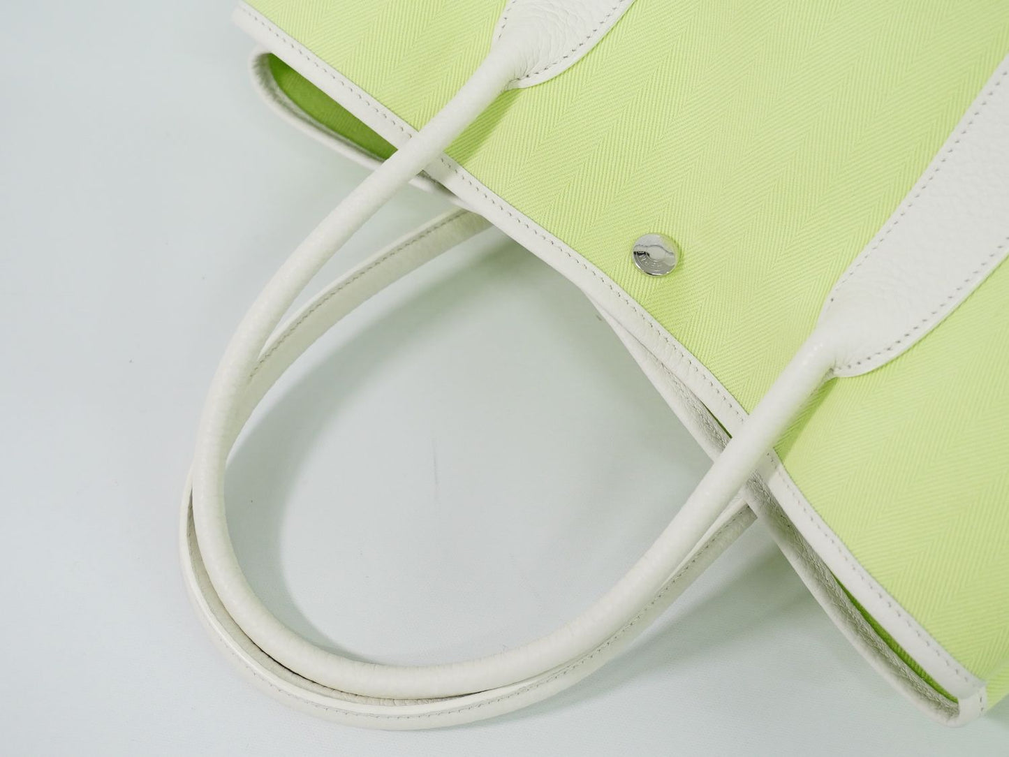 HERMES ガーデンパーティ PM トートバッグ T刻 ライムグリーン