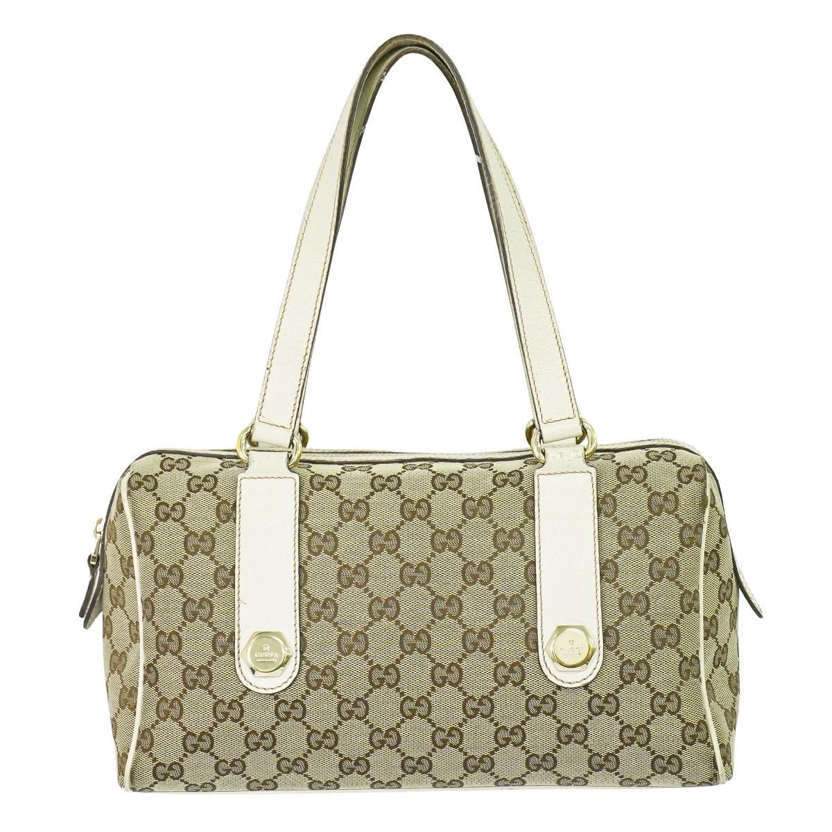 GUCCI ミニ ボストンバッグ ベージュ ホワイト 152457
