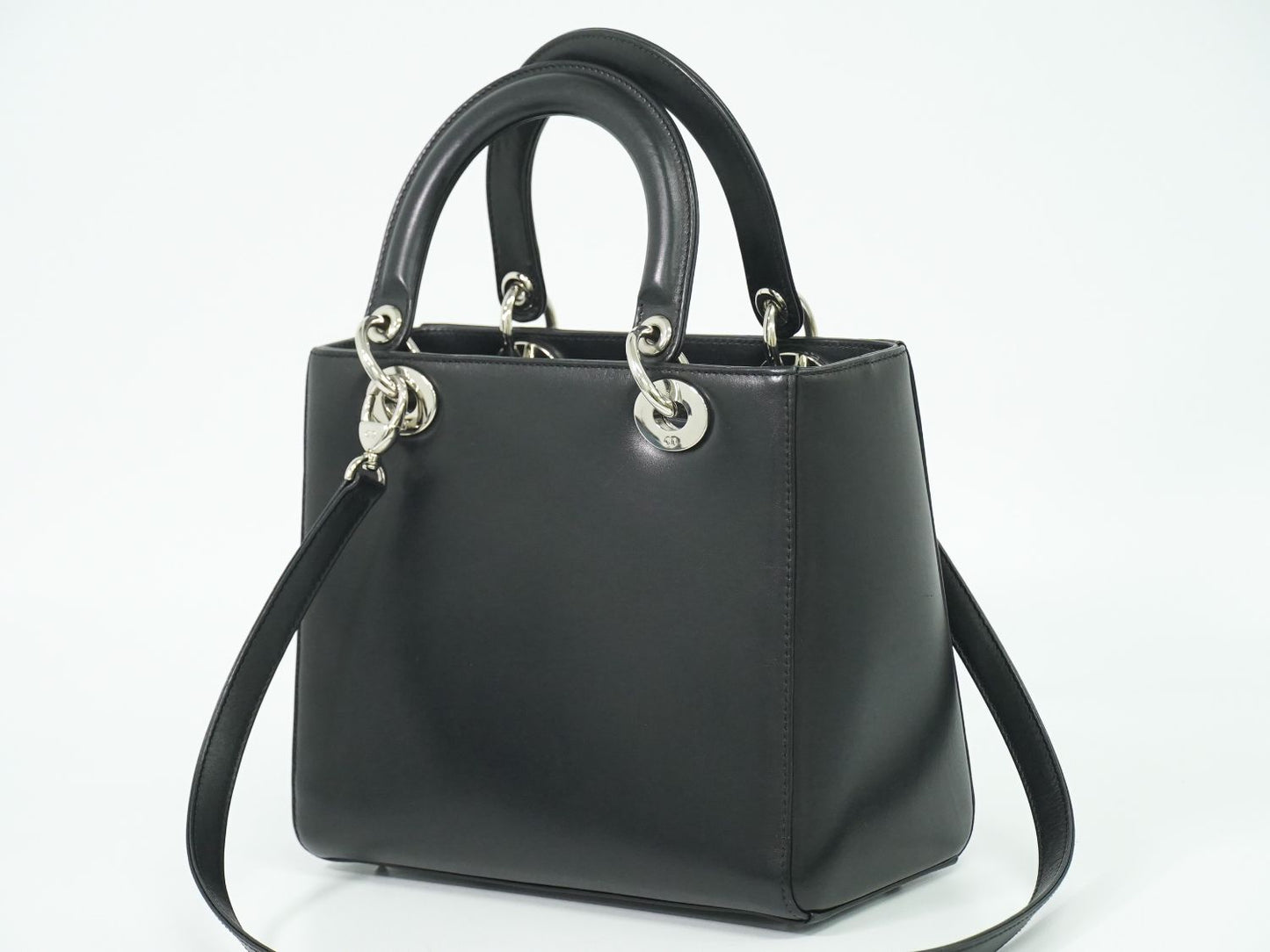 Christian Dior レディディオール 2WAY ショルダーバッグ ブラック レッド グレー