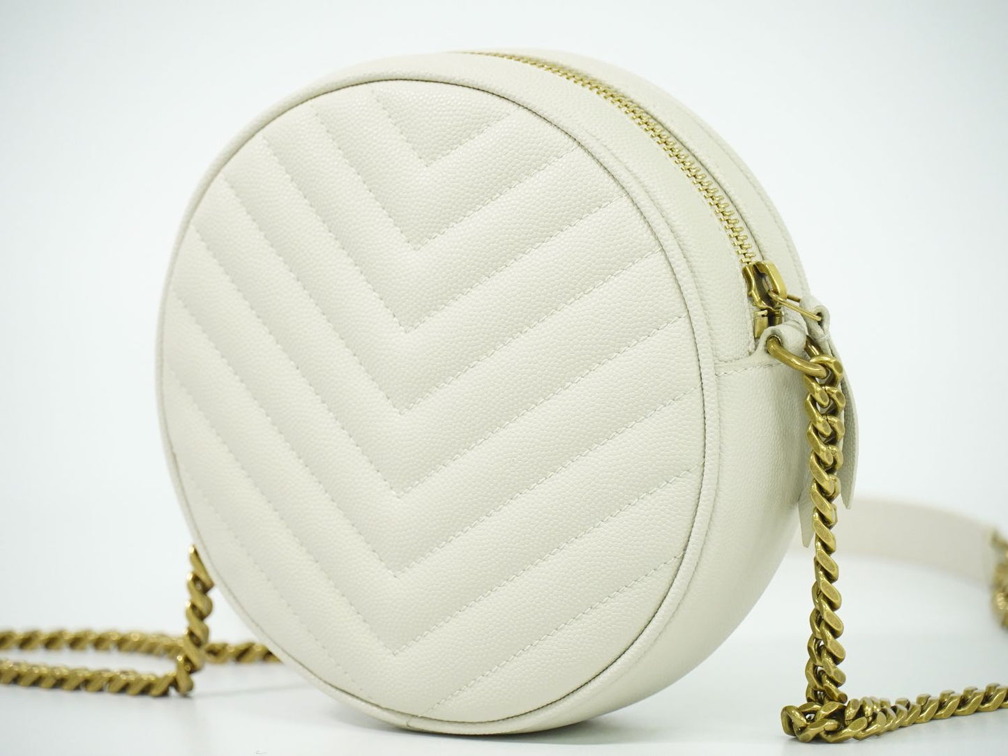 SAINT LAURENT ヴィニル ショルダーバッグ ホワイト 610436
