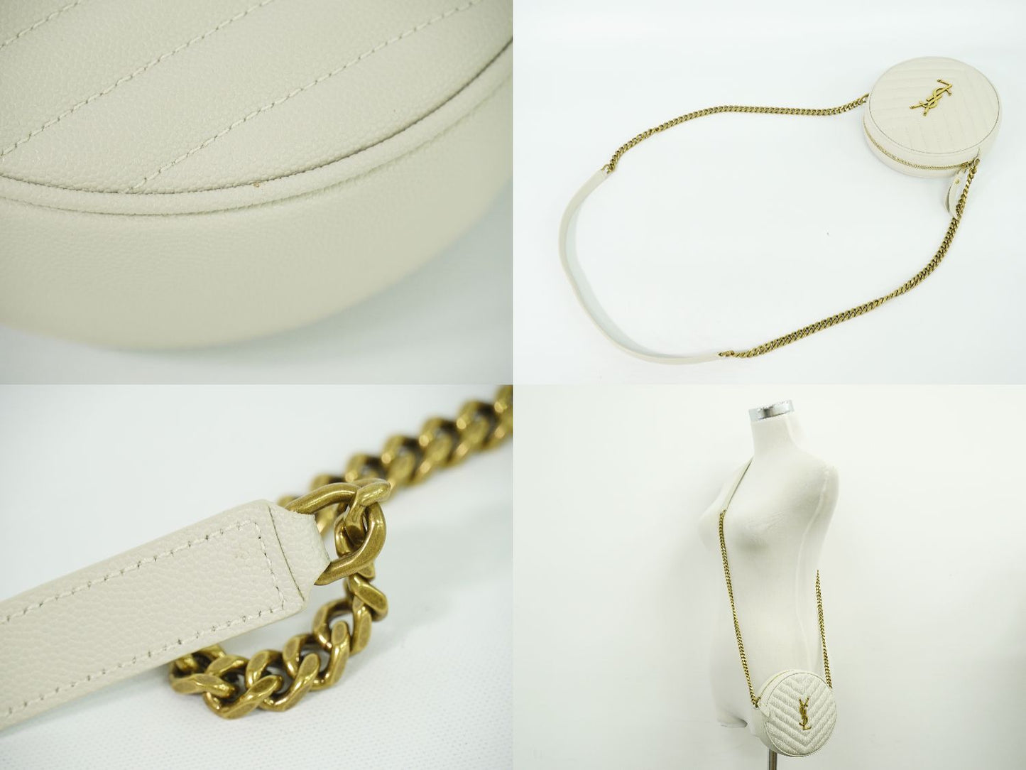SAINT LAURENT ヴィニル ショルダーバッグ ホワイト 610436