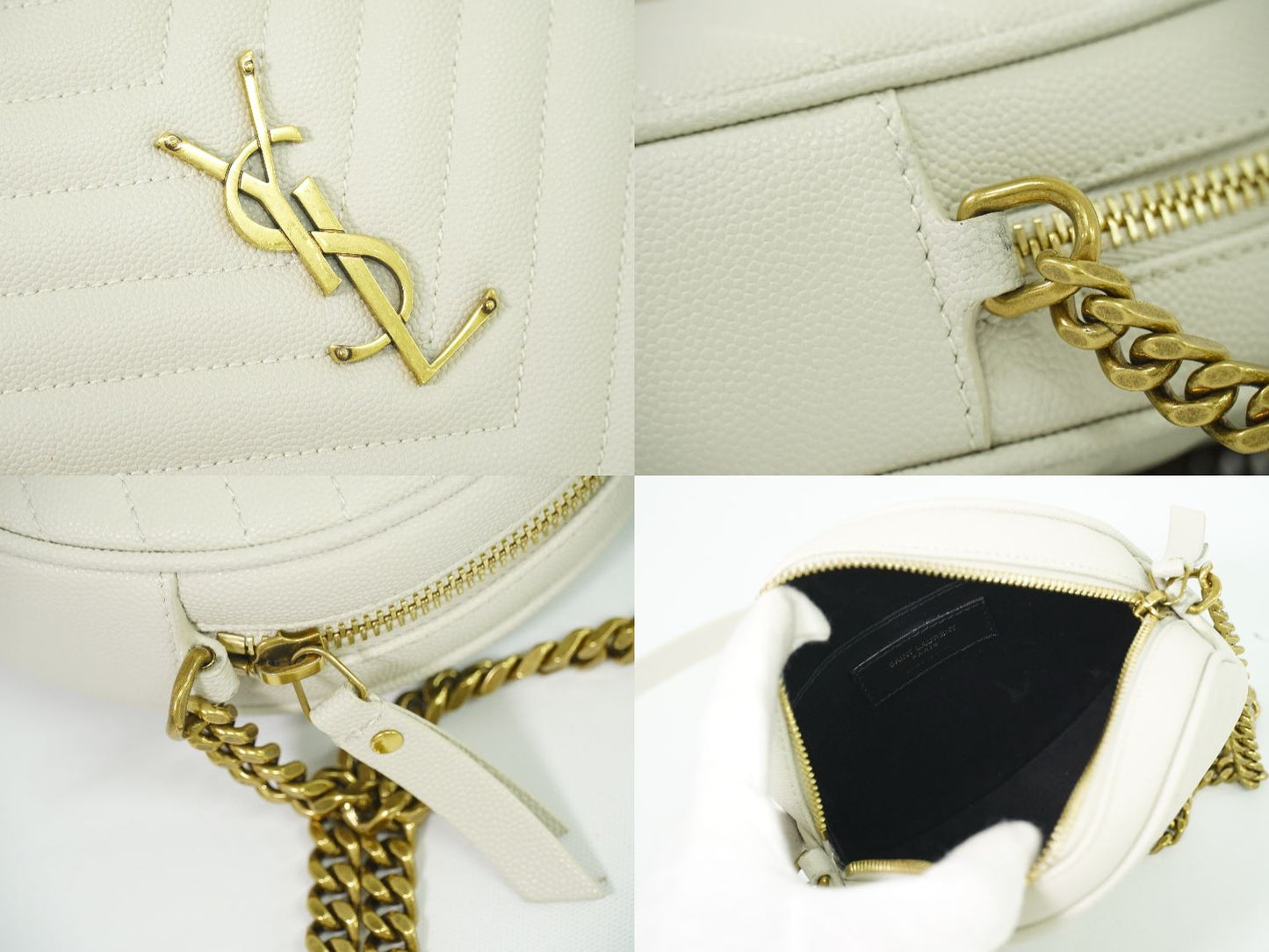 SAINT LAURENT ヴィニル ショルダーバッグ ホワイト 610436