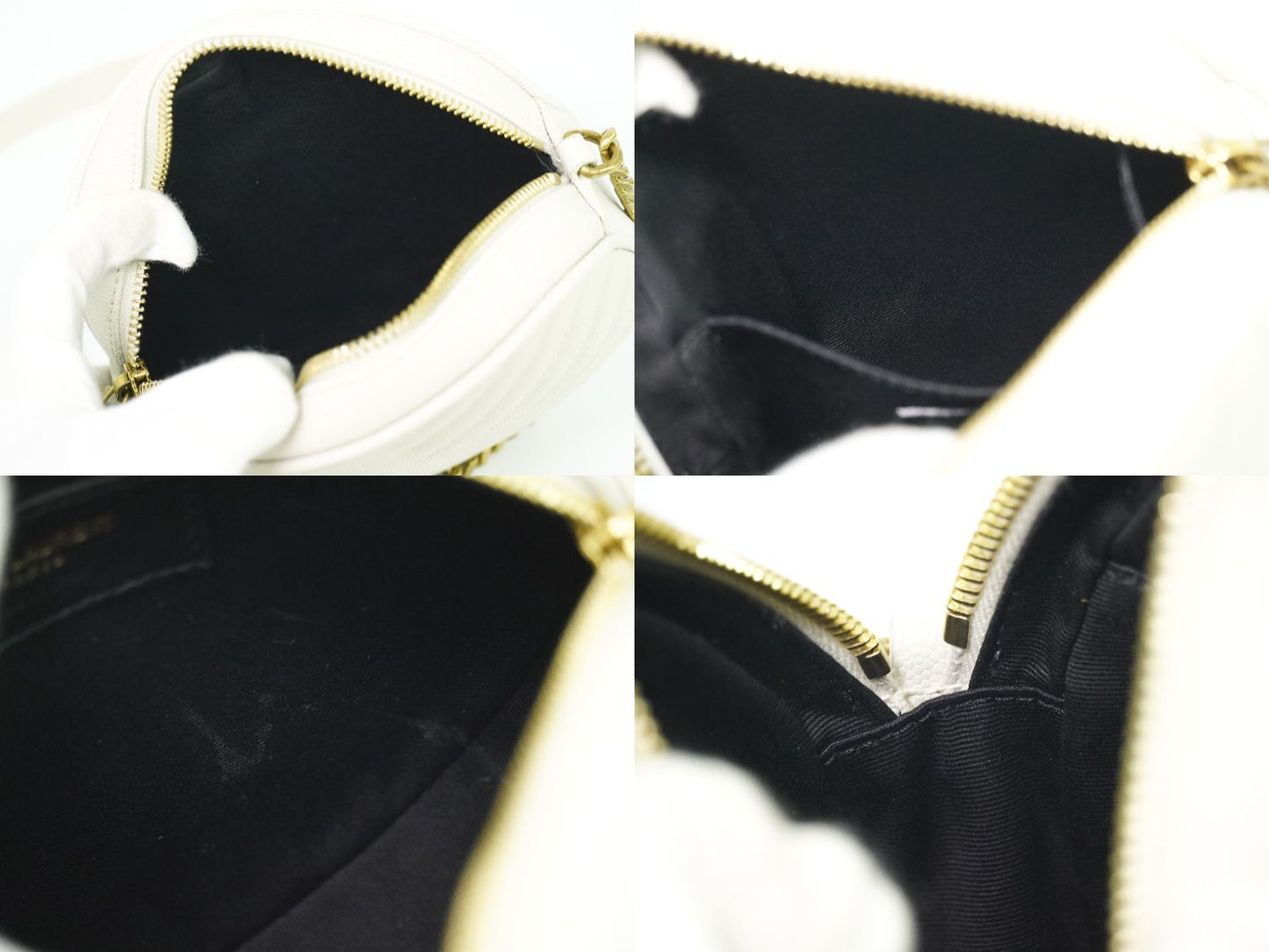SAINT LAURENT ヴィニル ショルダーバッグ ホワイト 610436