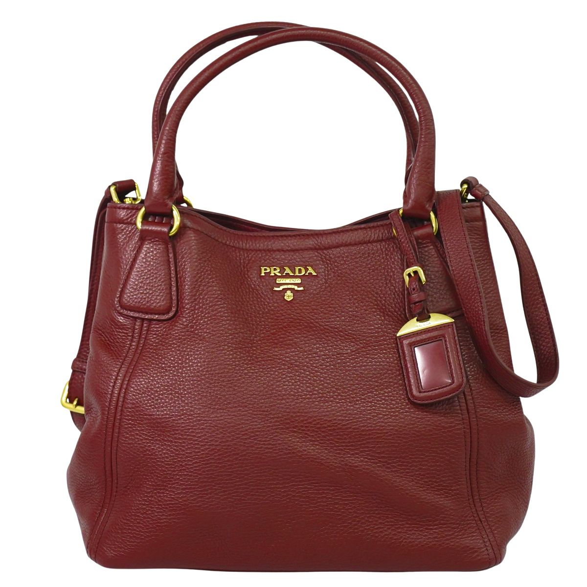 PRADA 2WAY ショルダーバッグ ボルドー