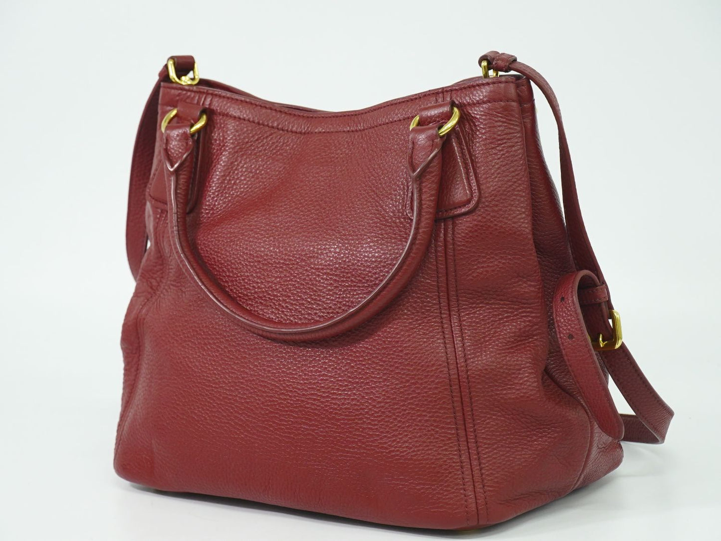 PRADA 2WAY ショルダーバッグ ボルドー