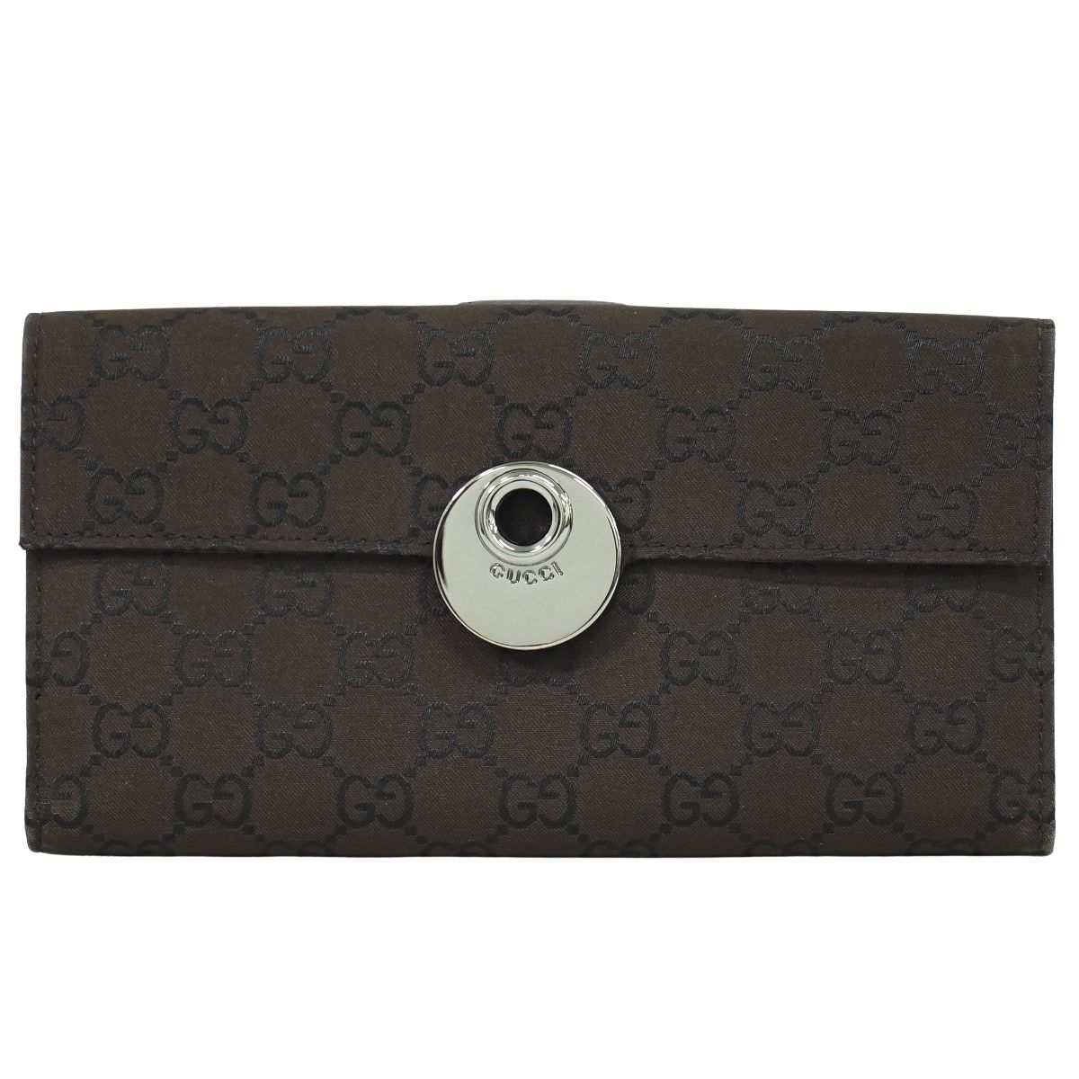 GUCCI GGナイロン 長財布 ブラウン 231835
