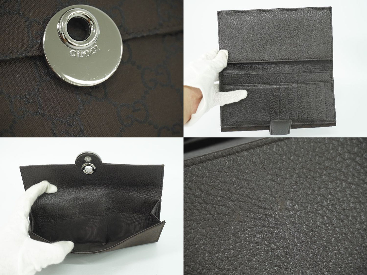 GUCCI GGナイロン 長財布 ブラウン 231835