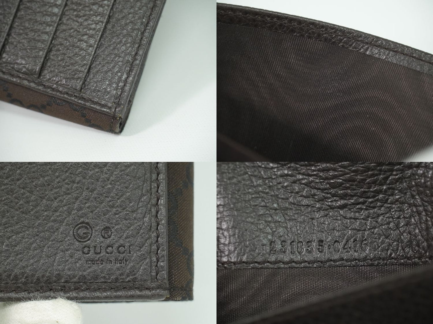 GUCCI GGナイロン 長財布 ブラウン 231835