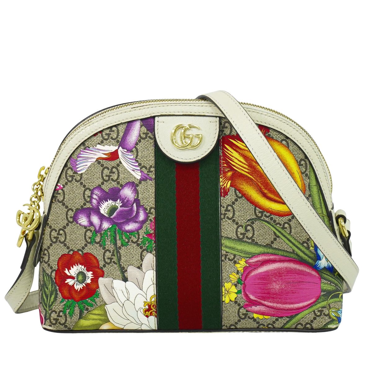 GUCCI オフィディア フローラ GGスプリーム ショルダーバッグ ベージュ マルチカラー 499621
