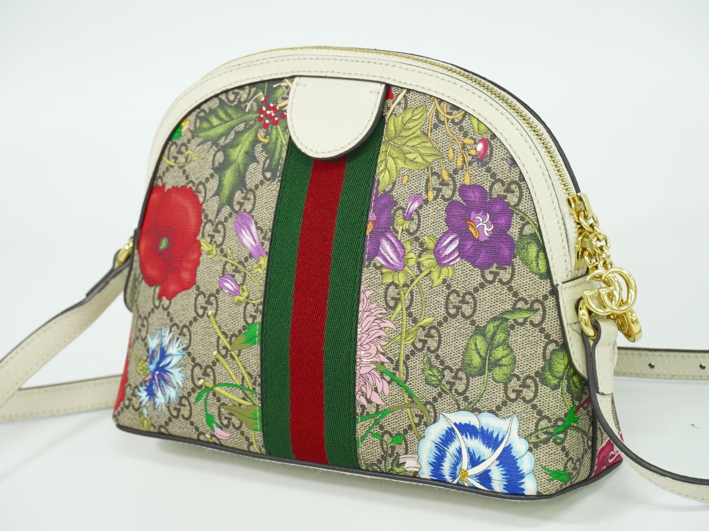 GUCCI オフィディア フローラ GGスプリーム ショルダーバッグ ベージュ マルチカラー 499621