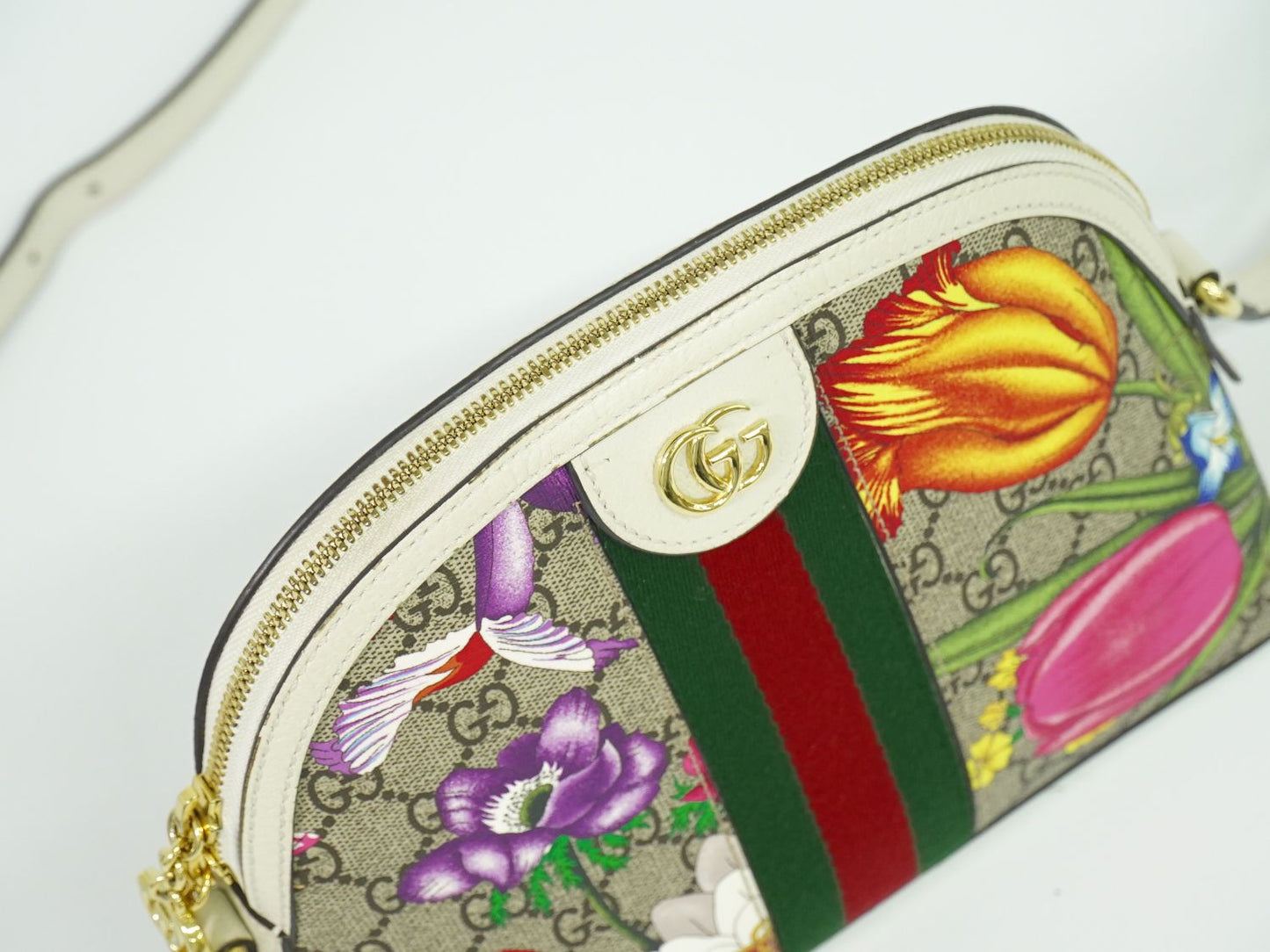 GUCCI オフィディア フローラ GGスプリーム ショルダーバッグ ベージュ マルチカラー 499621